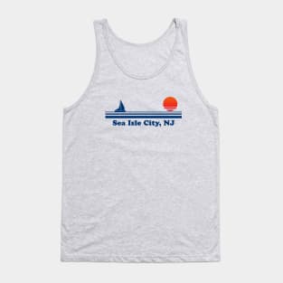 Sea Isle City, NJ - Sailboat Sunrise Tank Top